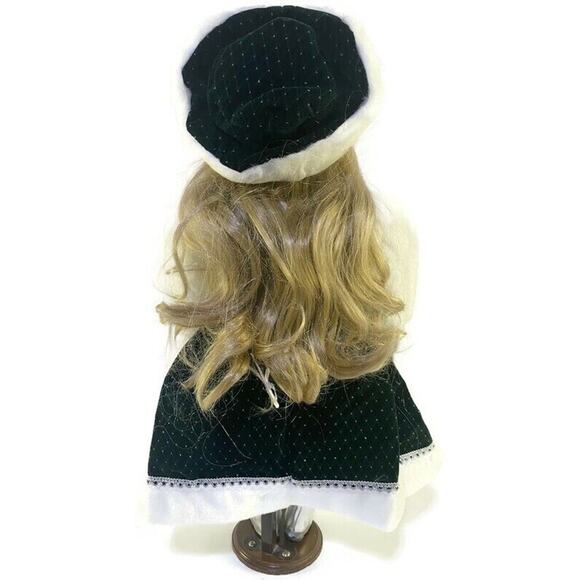 Winter Wonderland 22 Inch Porcelain Doll With Stand - Picture 3 of 11